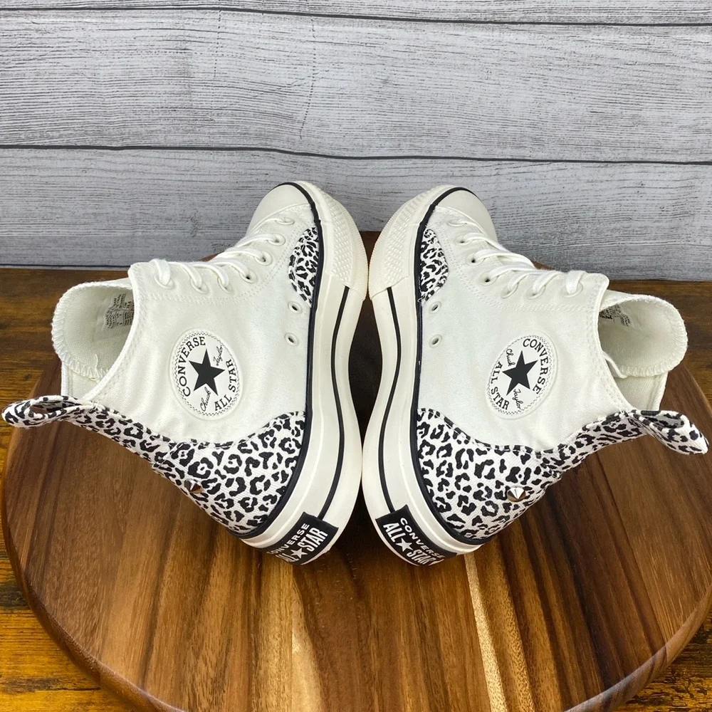 Converse Chuck Taylor All Star Lift Platform High Animalier Shoe A03874C Women 9